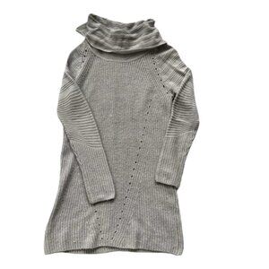 DESIGN 365 Women's Sweater‎ Cowl neck Turtleneck Pullover Top Gray M